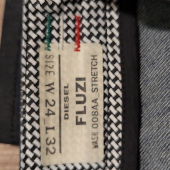 Diesel "Fluzi" Dark Denim Wide Leg Flare Jean's - Picture 6 of 9